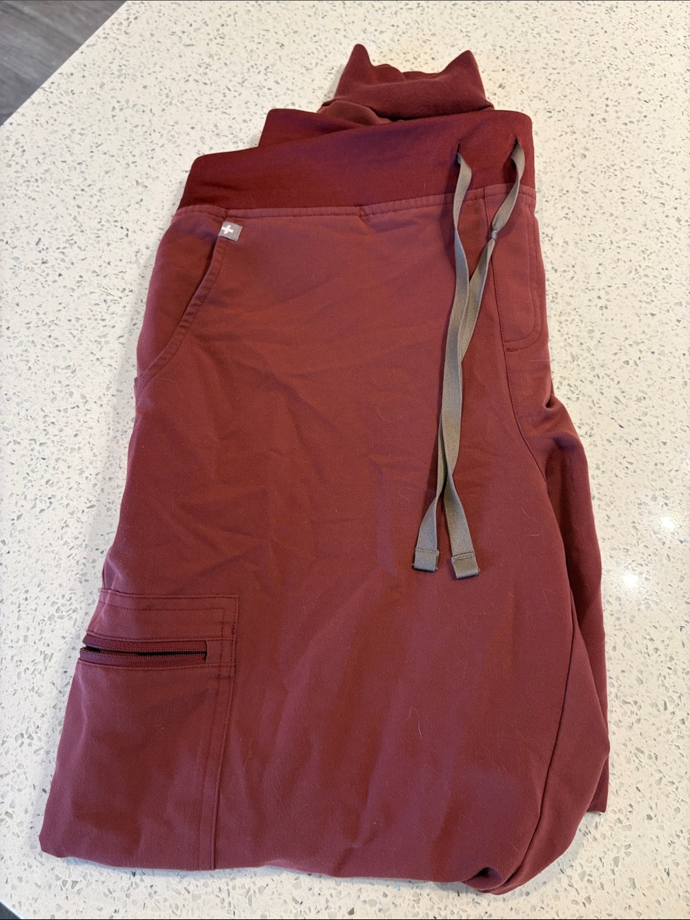 Figs Burgundy Joggers Large
